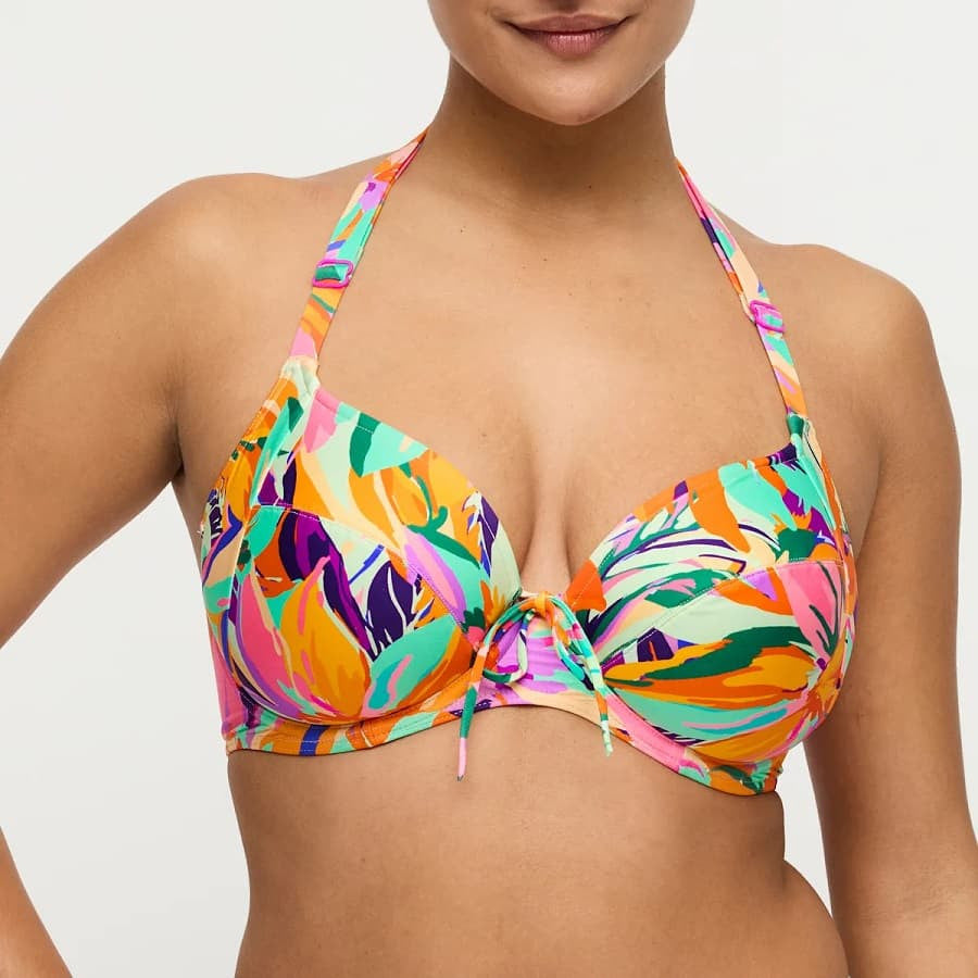 Copa bikini reductora estampada, varadeo de primadonna swim.