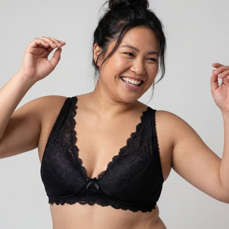 bralette encaje tallas grandes, modelo rouse, singular.
