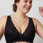 bralette encaje tallas grandes, modelo rouse, singular.