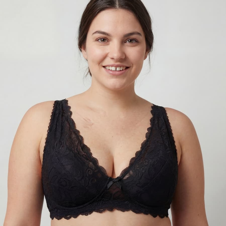 bralette encaje tallas grandes, modelo rouse, singular.