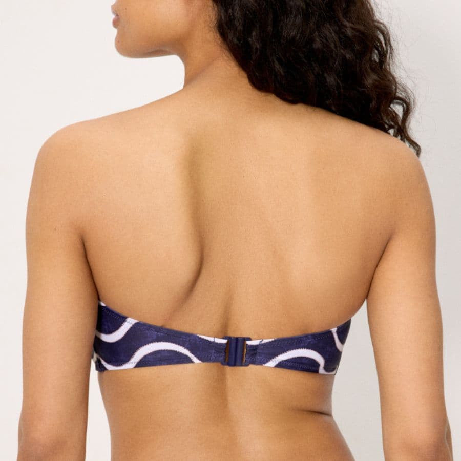 Conjunto bikini sin tirantes copa c, wave de ysabel mora.
