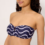 Conjunto bikini sin tirantes copa c, wave de ysabel mora.