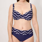 Ysabel Mora Wave underwired minimizing bikini top, F-cup.