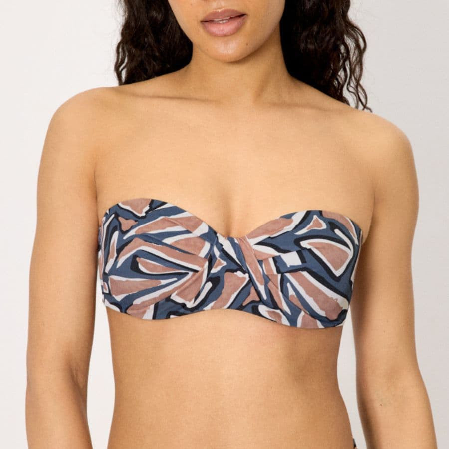 Conjunto bikini bandeau copa C y D, beach de ysabel mora.
