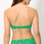 Conjunto bikini sin tirantes copa B y C, lime de ysabel mora.