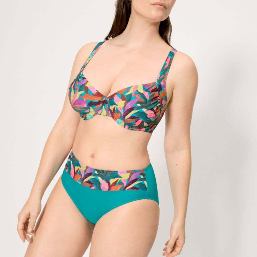Conjunto bikini reductor copa d y e, turquoise de ysabel mora.