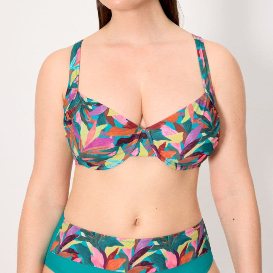 Conjunto bikini reductor copa d y e, turquoise de ysabel mora.