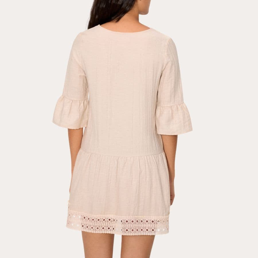 Short-sleeved linen dress, Ysabel Mora coves.