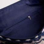 Bolso de playa rayas con cremallera, wave de ysabel mora.