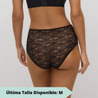 Braguita talle alto, encaje floral, ysabel mora.