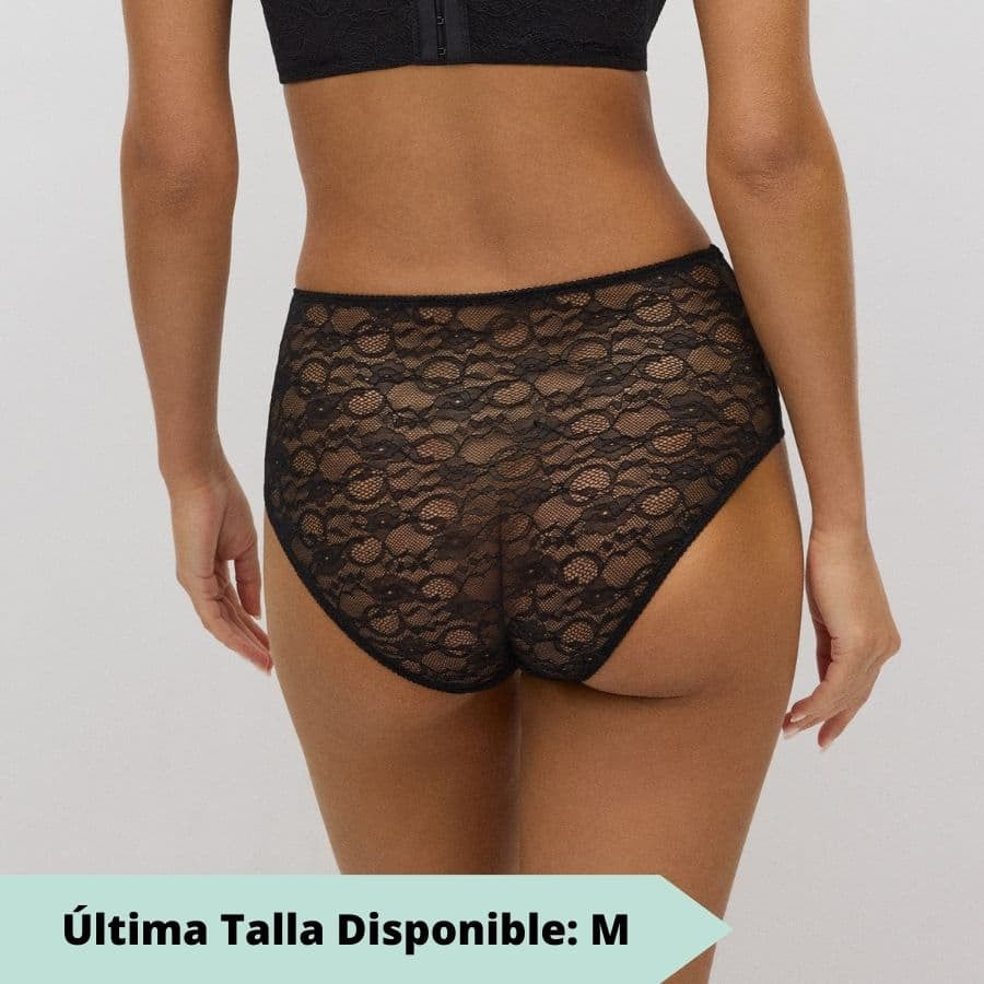 Braguita talle alto, encaje floral, ysabel mora.