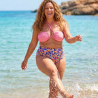 Braga bikini talle alto estampada, efecto moldeador, singular swim.