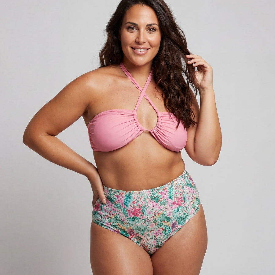 Braga bikini moldeadora talle alto y reversible, singular swim.