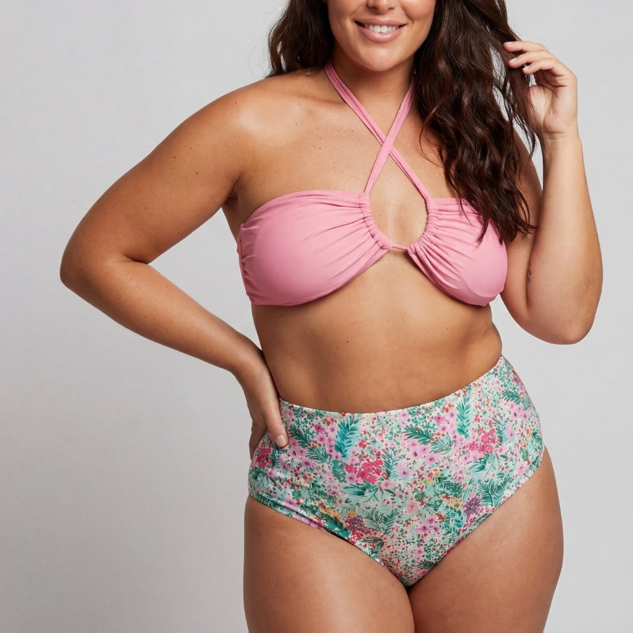 Braga bikini moldeadora talle alto y reversible, singular swim.
