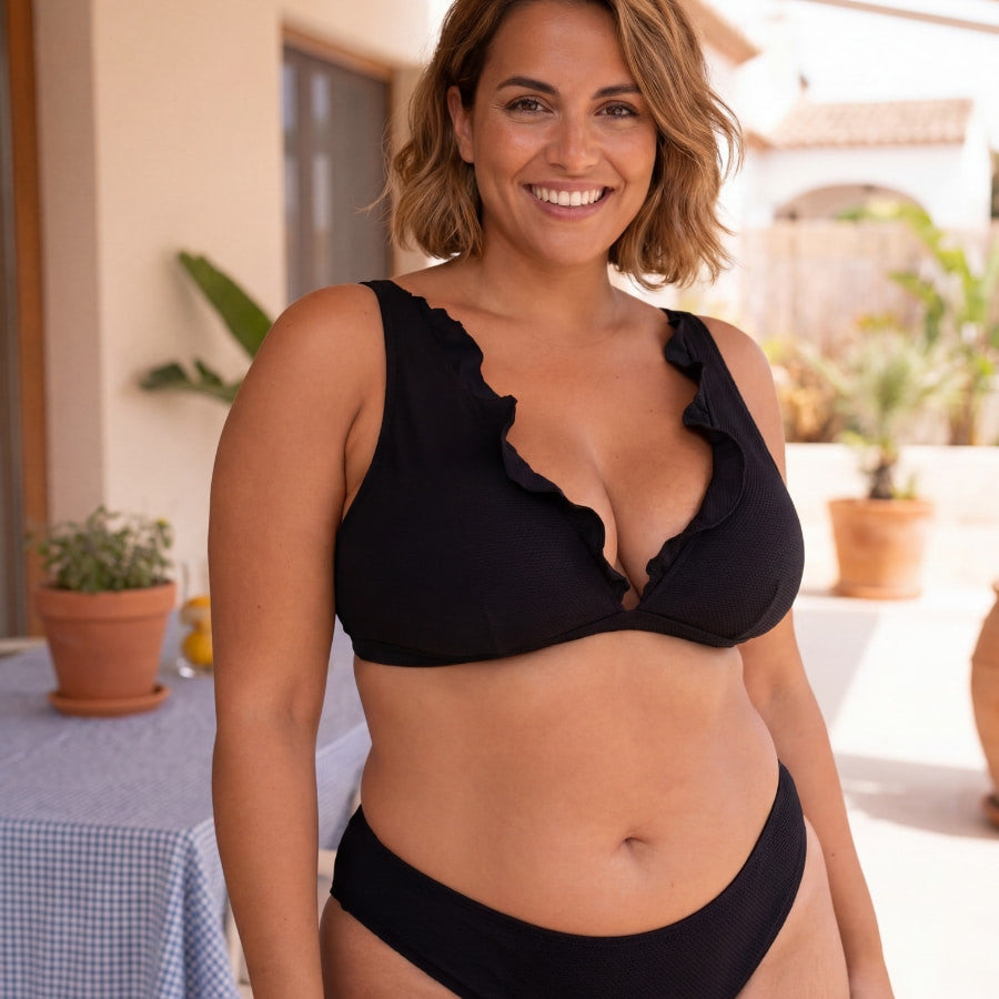 Copa bikini volantes, singular swim.