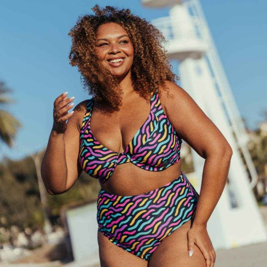 Copa bikini reductora estampada de singular swim.