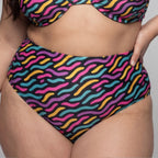 Braga bikini moldeadora de talle alto reversible de singular swim.
