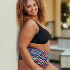 Super-slimming bikini top, singular swim.