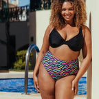 Super-slimming bikini top, singular swim.