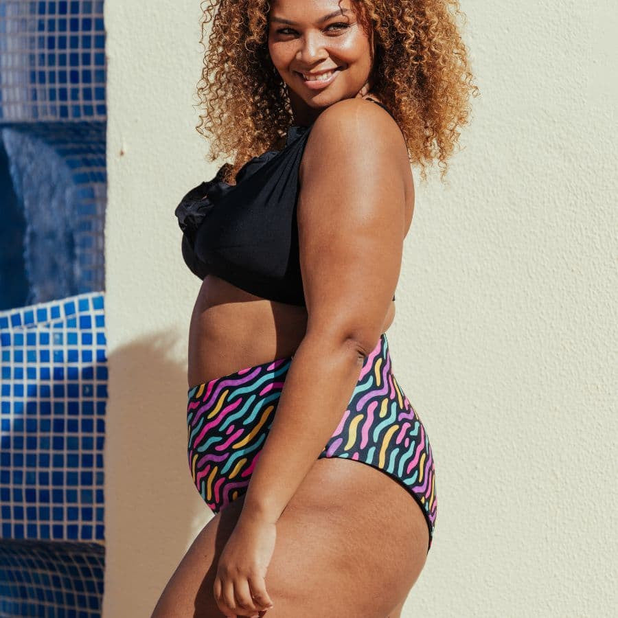 Copa bikini volantes, singular swim.
