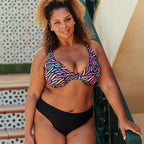 Braga bikini negra, corte clásico, singular swim.
