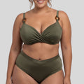 Conjunto bikini con aros y braga alta, guarana de dorina.