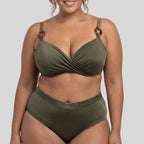 Conjunto bikini con aros y braga alta, guarana de dorina.