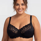 Dorina Phillipa non-padded full cup lace wired minimiser bra.