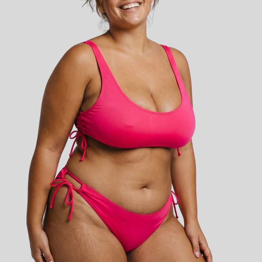 conjunto bikini tipo top sin aros, yadua de dorina.