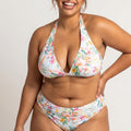 conjunto bikini sin aros estampado, koro island de dorina.