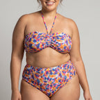 Braga bikini talle alto estampada, efecto moldeador, singular swim.