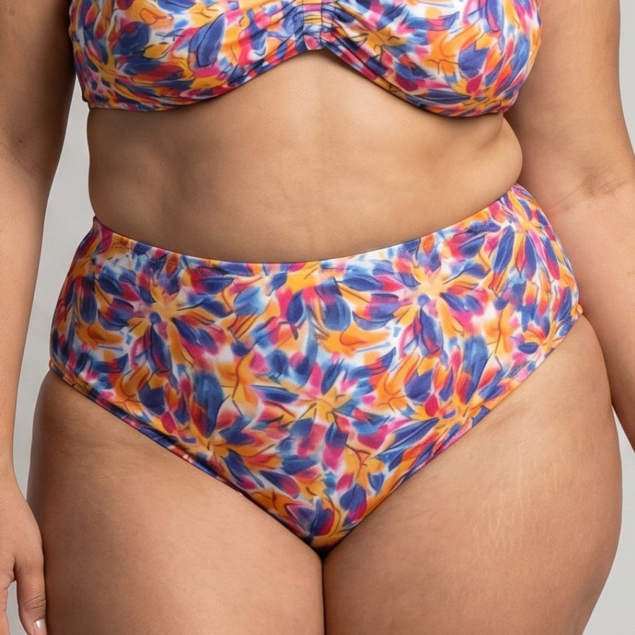 Braga bikini talle alto estampada, efecto moldeador, singular swim.