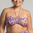 Copa bikini bandeau estampada, singular swim.