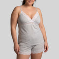 pijama verano de dos piezas, modal y encaje, ady de dorina.