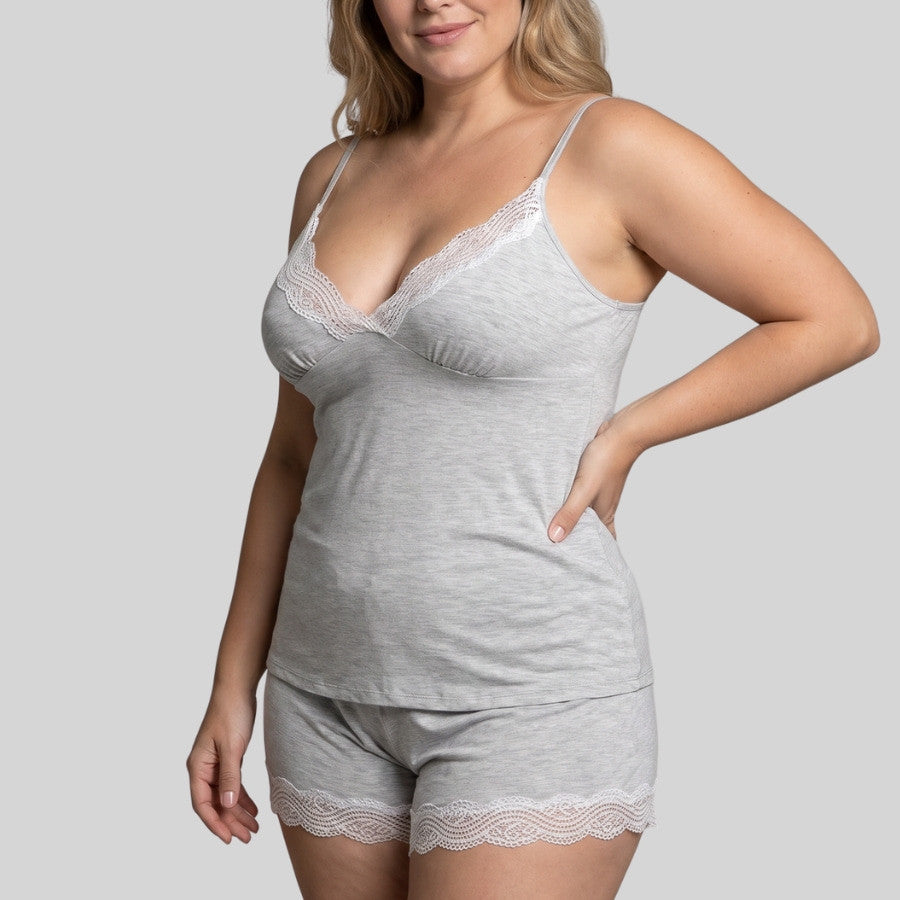 pijama de verano, modal y encaje, frost de dorina.