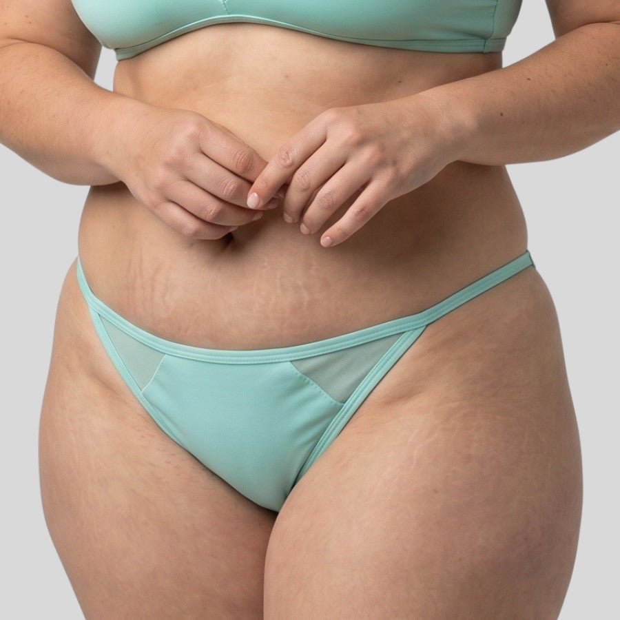 conjunto bikini tipo top sin aros, torca de dorina.
