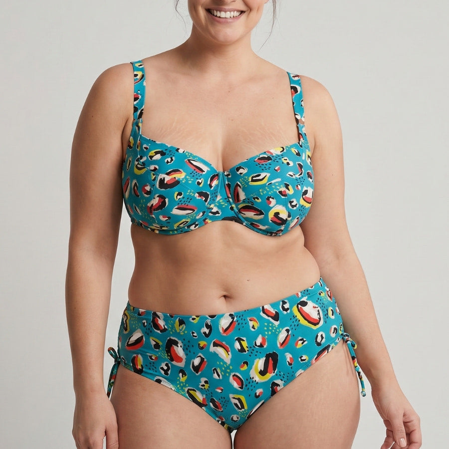 Conjunto bikini reductor, tropic splash de rosa faia.