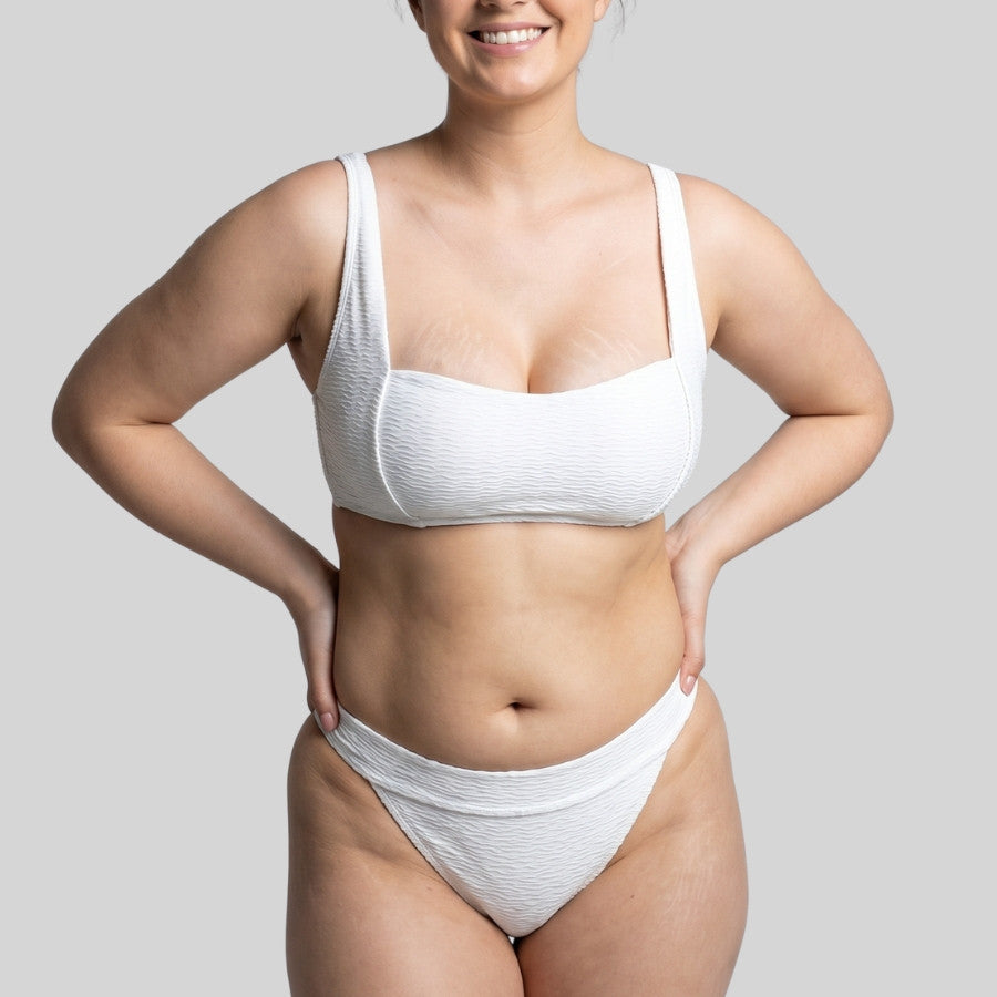 conjunto bikini tipo top sin aros, novella de dorina.