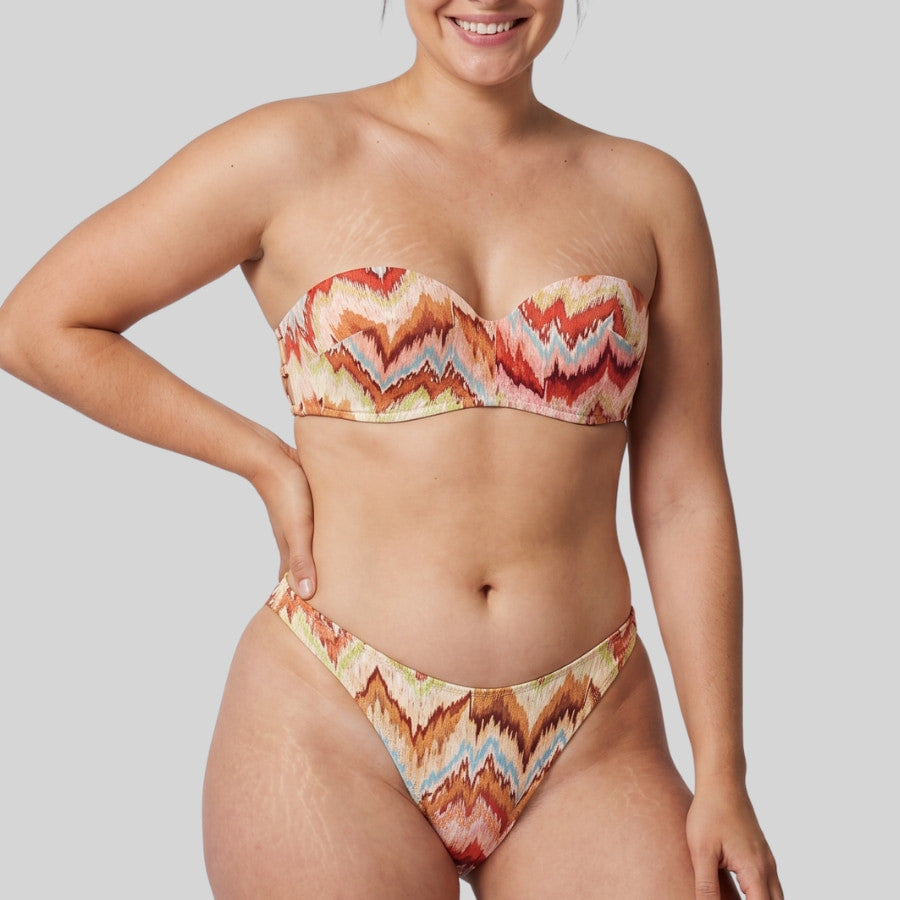 conjunto bikini sin tirantes, copa b y c, promise.