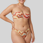 conjunto bikini sin tirantes, copa b y c, promise.