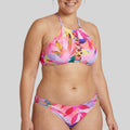 Ysabel Mora underwire-free halter bikini set, B cup.