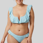 conjunto bikini rayitas sin aros, copa b de ysabel mora.