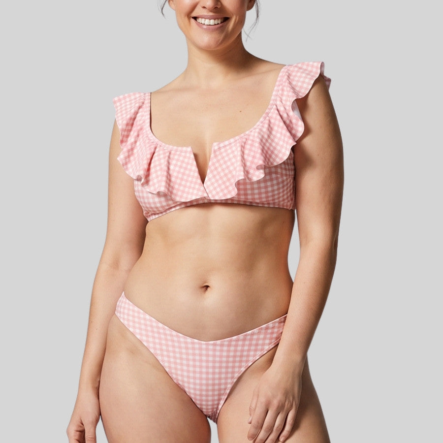 conjunto bikini vichy sin aros, copa b de ysabel mora.