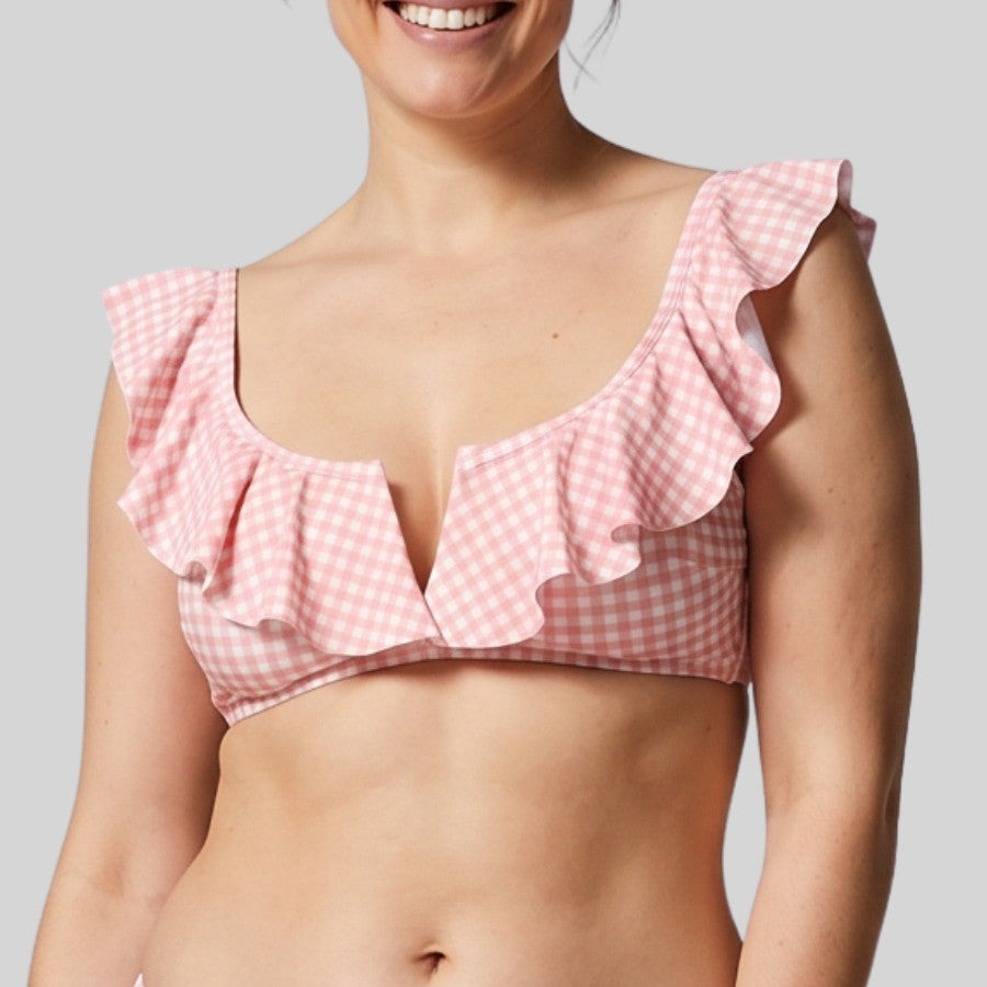 conjunto bikini vichy sin aros, copa b de ysabel mora.