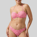 Conjunto bikini bandeau, copa b, push up, mahé, ysabel mora.