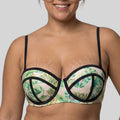 tropical print bandeau bikini top, mokolo by dorina.
