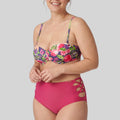conjunto bikini sin tirantes frutas, copa c de ysabel mora.