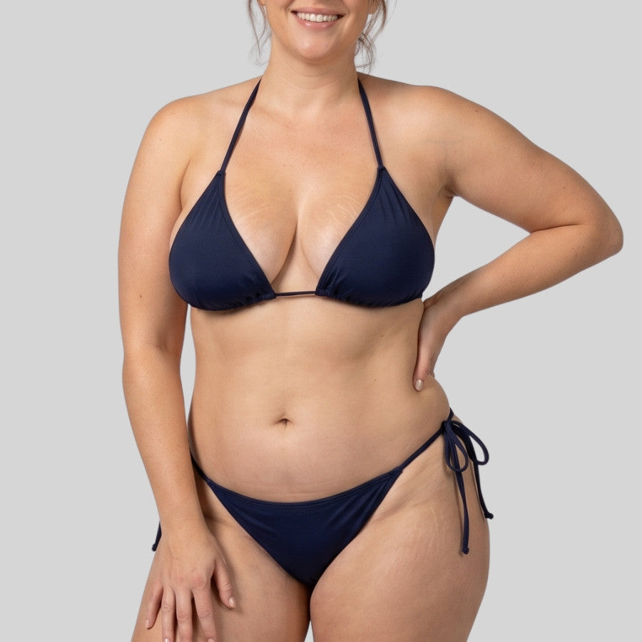 conjunto bikini triángulo sin aros, cambria de dorina.