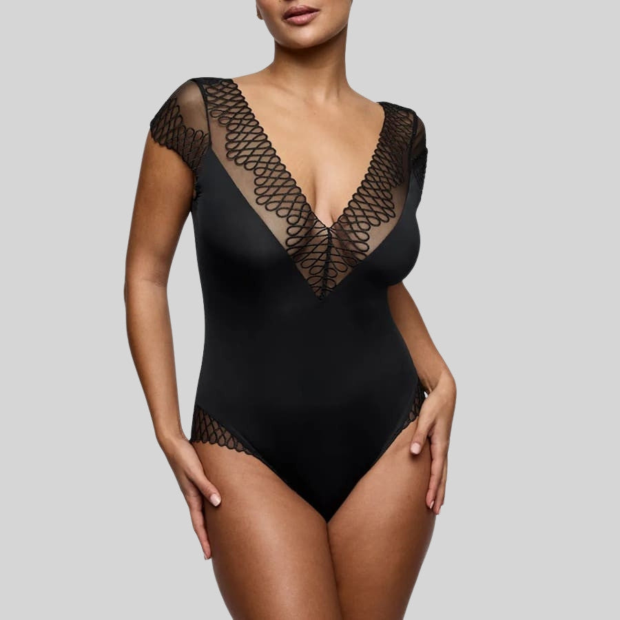 Body lencero bordado super escotado, jokko de primadonna.