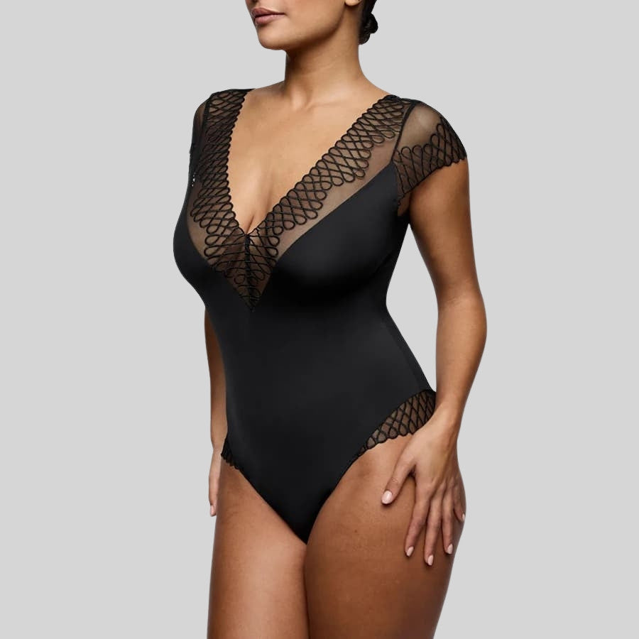 Body lencero bordado super escotado, jokko de primadonna.